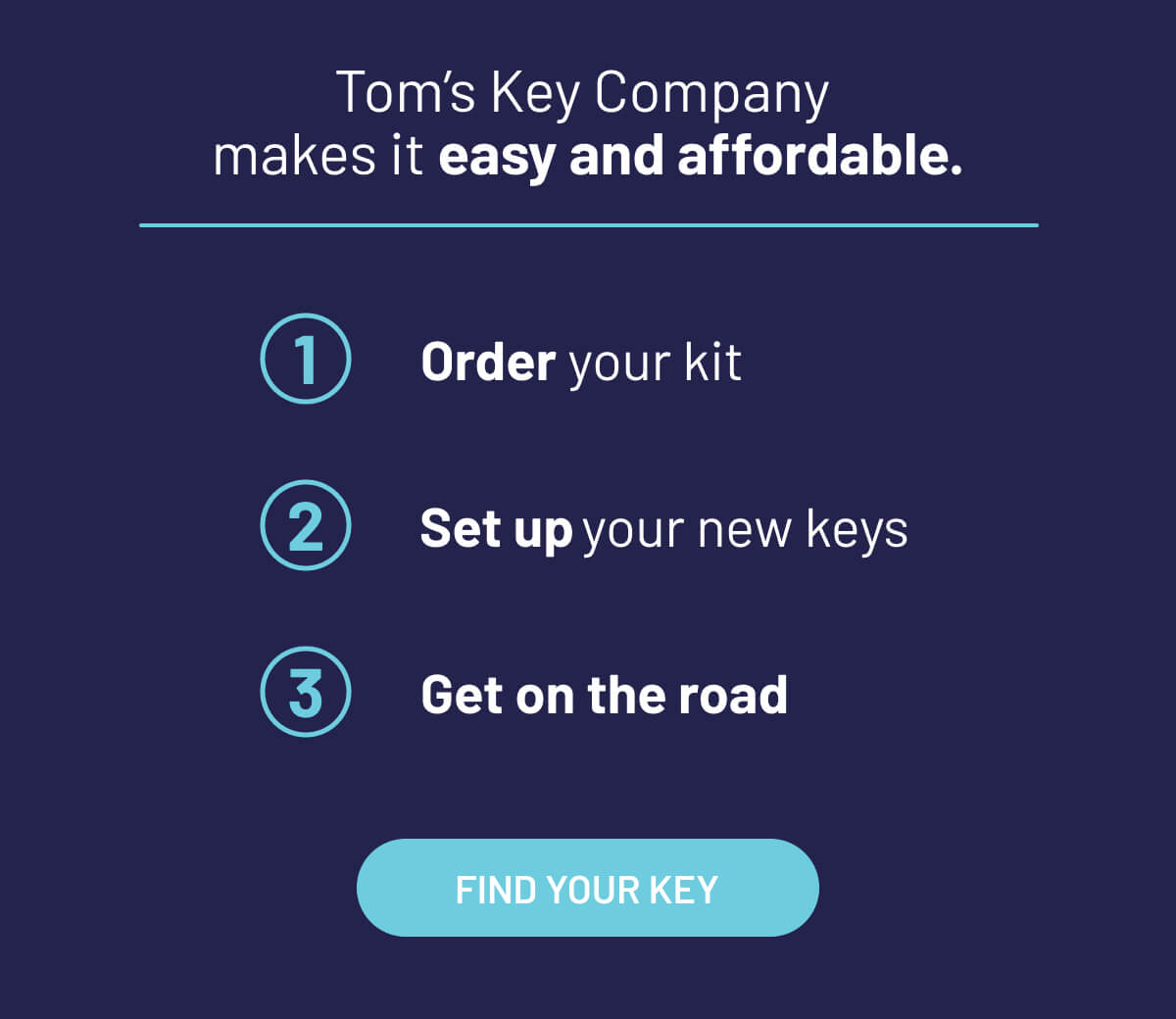 Tom’s Key Company makes it easy and affordable.